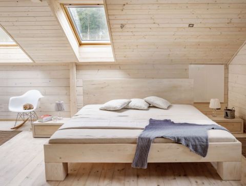 sypialnia w stylu skandynawskim