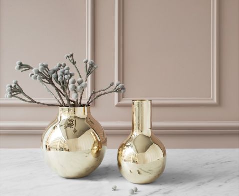 złote wazony do salonu