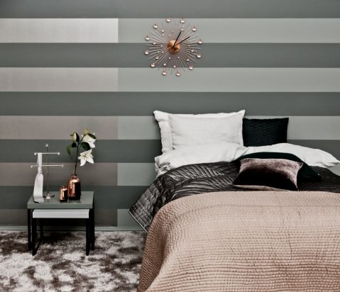 malowanie ścian na dwa kolory w sypialni