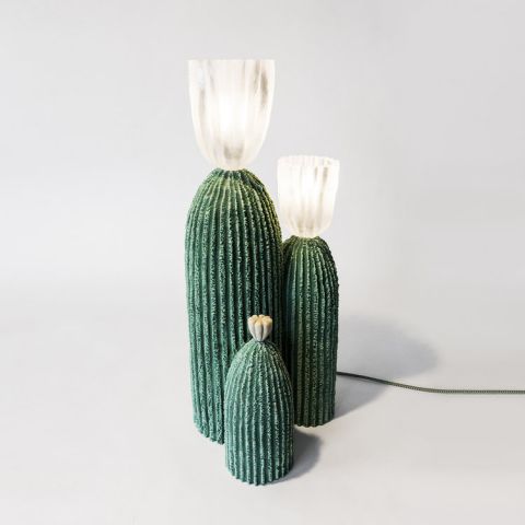 kaktus lampa stojąca do salonu