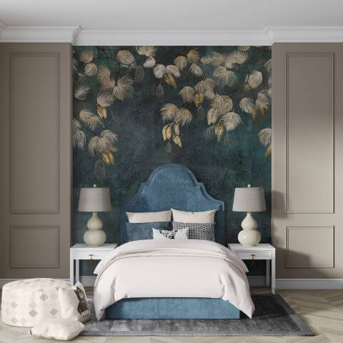 elegancka tapeta na ścianę do sypialni