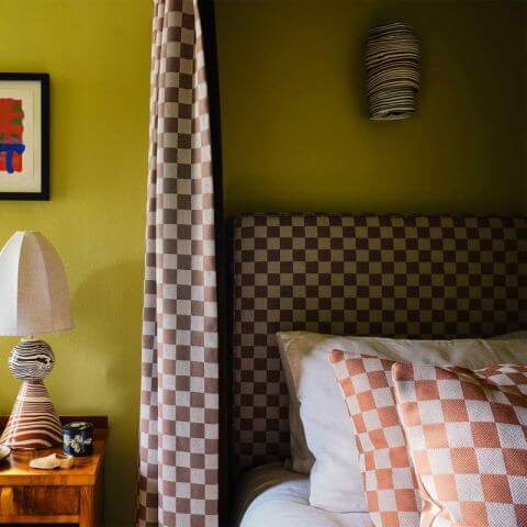 tkaniny dekoracyjne ze wzorem kratki