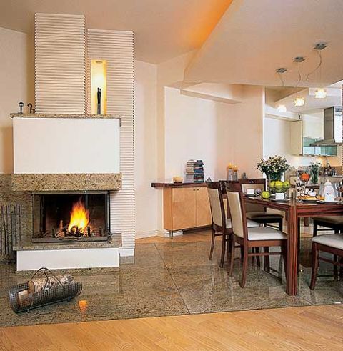 Nowoczesne wnętrze w ciepłych kolorach