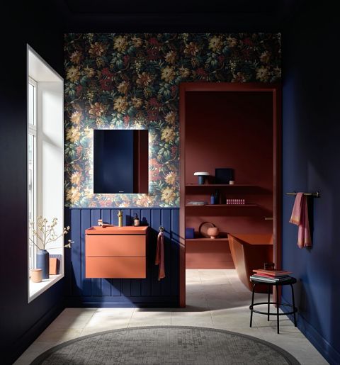 jakie meble wybrać do niebieskiej łazienki