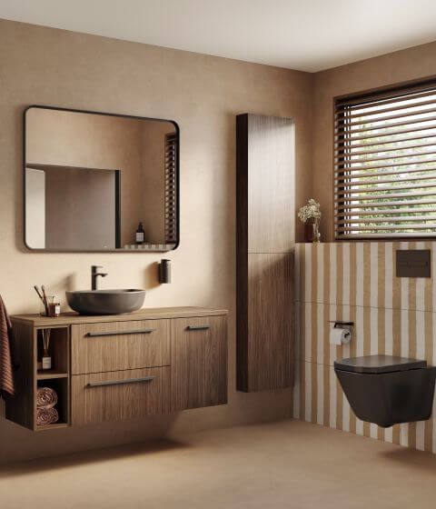 łazienka w stylu modern organic