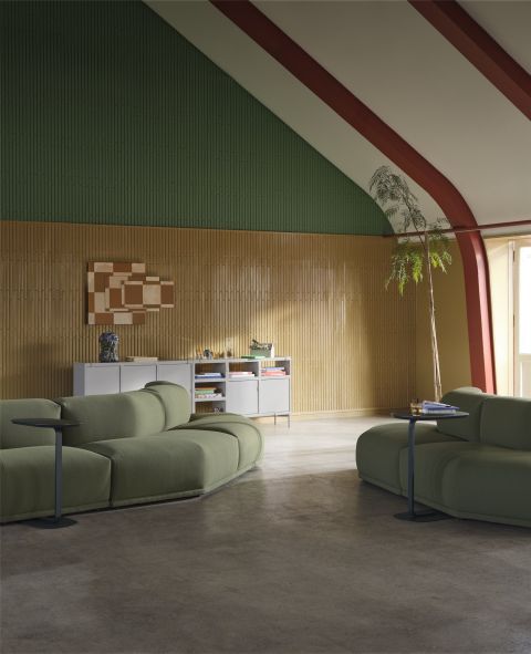 nowoczesny salon na poddaszu