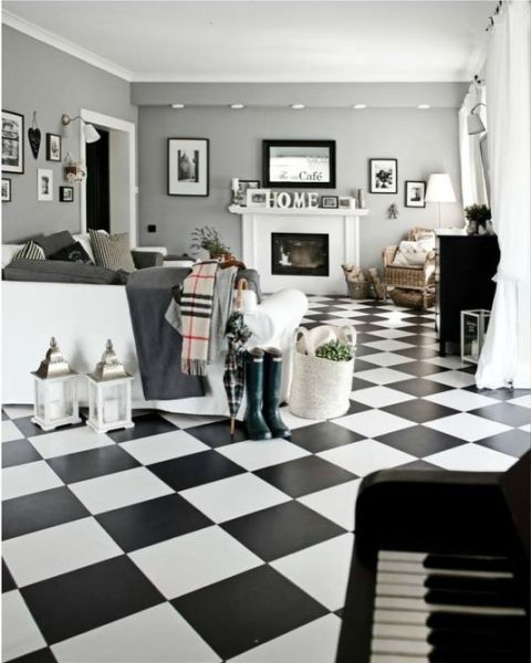 Czarno-biała szachownica i chłodne szarości stylu skandynawskiego - co wynika z takiego połączenia we wnętrzach?
