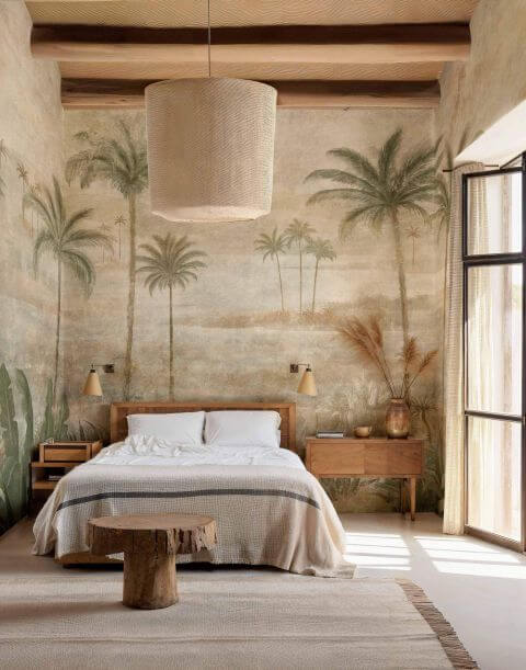 modne tapety do sypialni