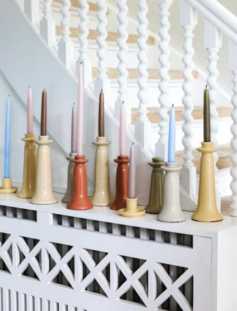 dekoracje ze świeczek do przedpokoju