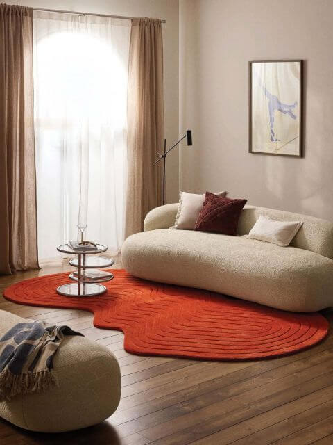 jak dobrać kolor dywanu do sofy