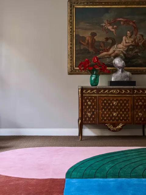 kolorowy dywan do salonu