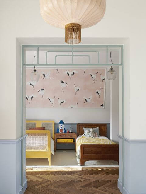 Modne ściany tapeta ułożona jak obraz