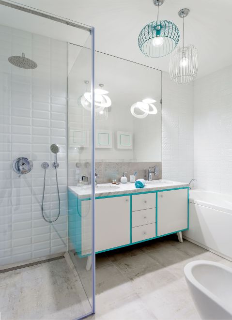 Nowoczesne mieszkanie: pudrowe i przytulne