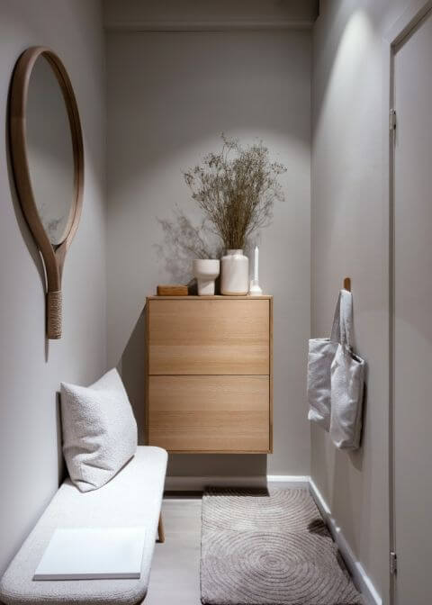 mały i wąski przedpokój aranżacje