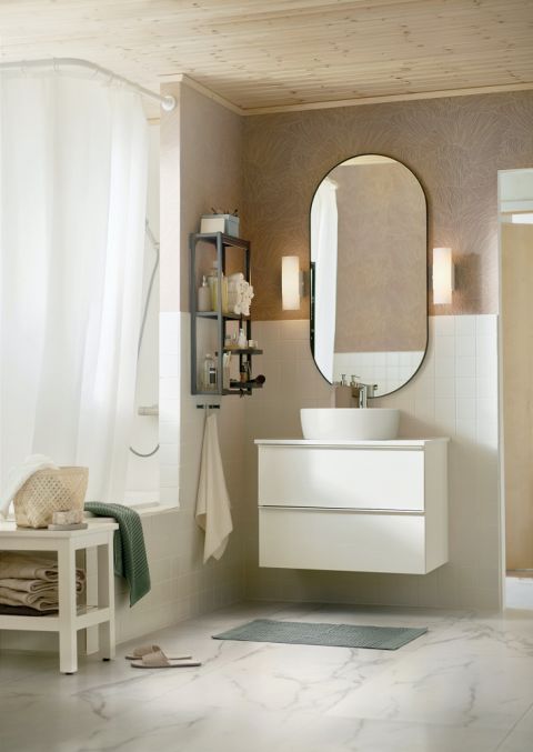 łazienka w stylu naturalnym