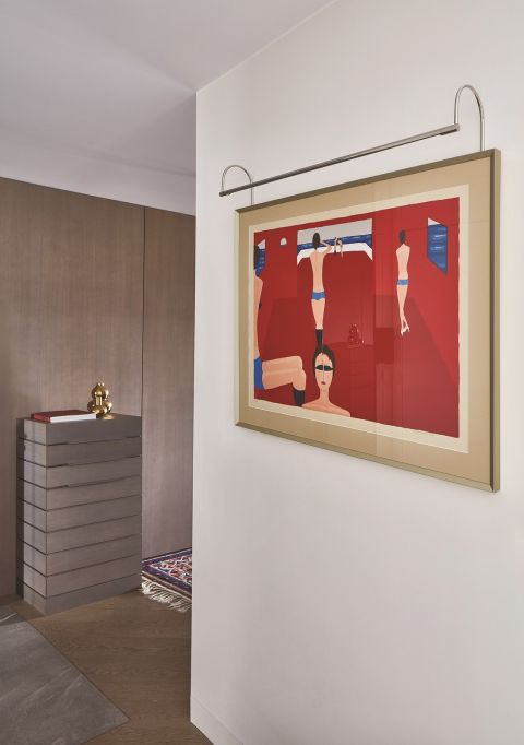 Już od progu mieszkania atmosfera jak w najlepszej galerii sztuki. Dziewczyny na statku , obraz Jerzego