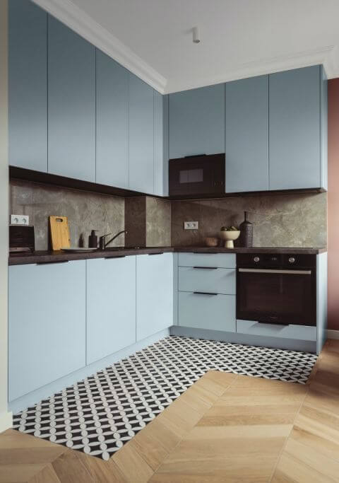 jak urządzić kuchnię narożną w salonie