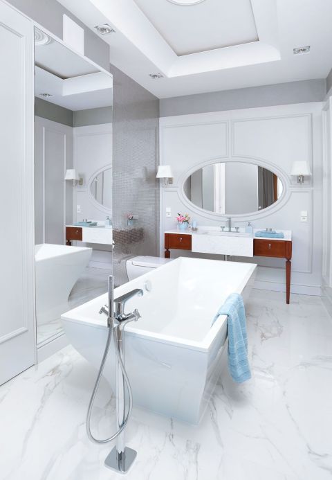 Aranżacja wnętrza w stylu hampton i nowojorskiego art déco