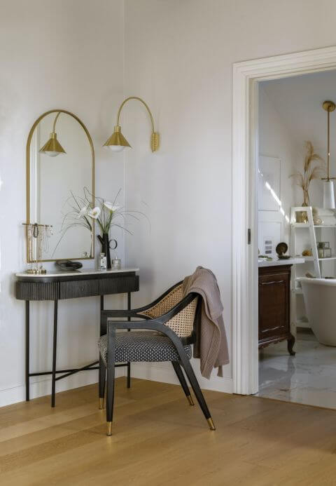 styl modern country sypialnia