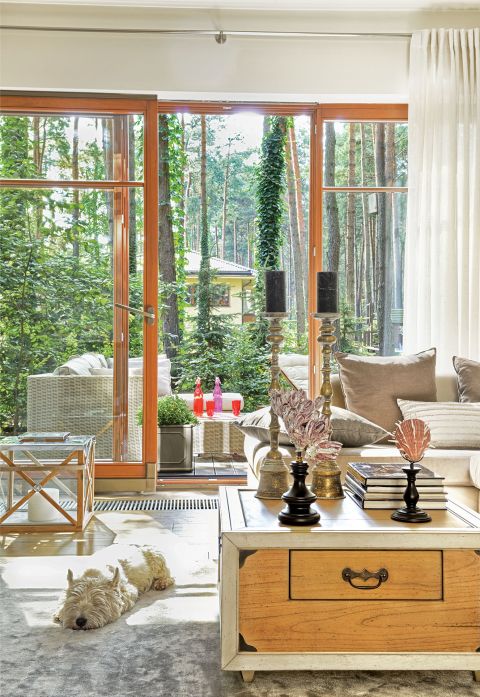 Większość przedmiotów dekoracyjnych (szkła, ceramika, koralowce, muszle) to ulubiona francuska marka Ewy: Objet de curiosite.