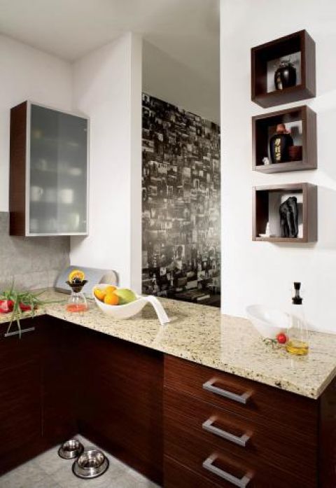 W kuchni prosto i nowocześnie. Apartament na luzie