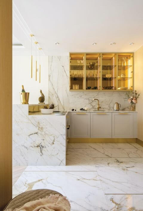 elegancka kuchnia narożna