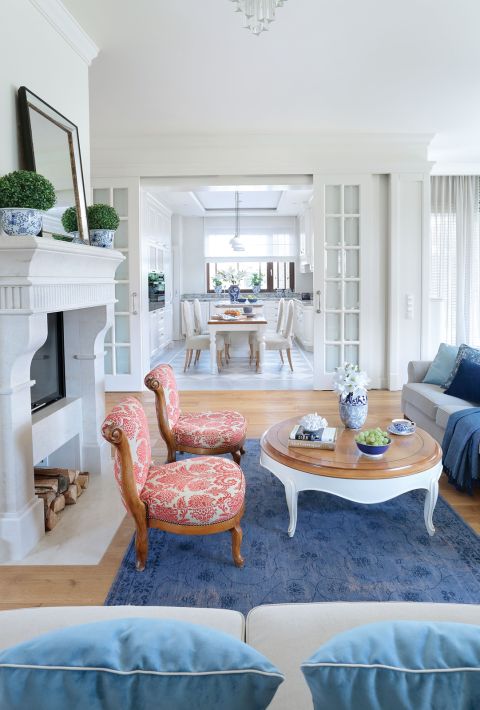 Mieszkanie pod Warszawą w stylu Hampton