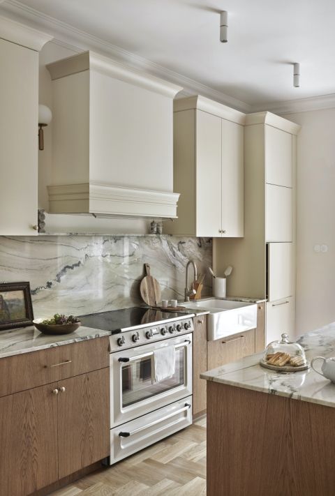 kaszmirowa kuchnia styl modern classic