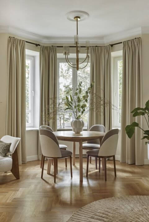 Wnętrze modern classic w willi na Mokotowie