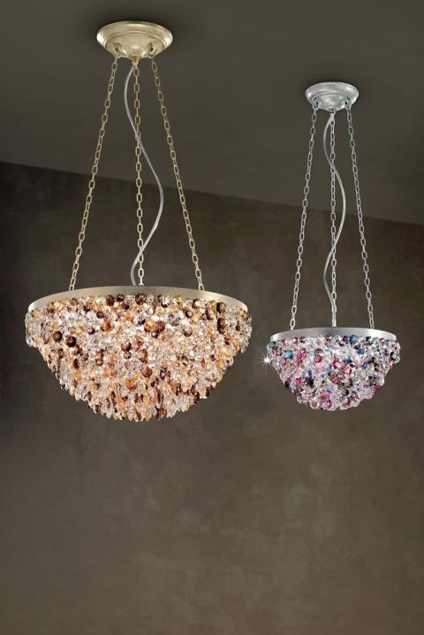 Żyrandol do salonu - lampa wisząca z kryształami