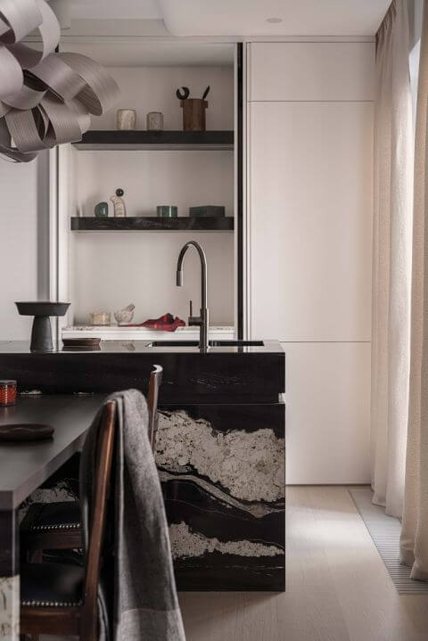 wyspa kuchenna z kwarcytu