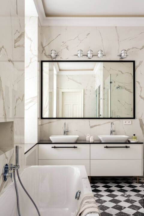 mieszkanie kolekcjonera sztuki łazienka