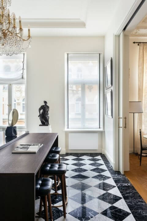 mieszkanie kolekcjonera sztuki kuchnia