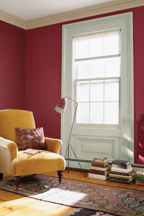 dwa kolory ścian w jednym pokoju