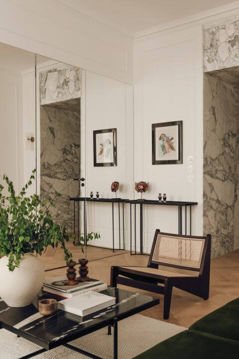 eklektyczny salon w kamienicy inspiracje