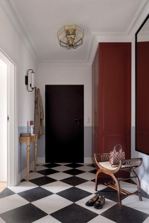 elegancki hol w trzech kolorach