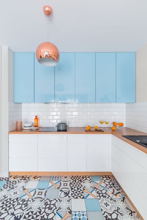 fronty mebli kuchennych w dwóch kolorach