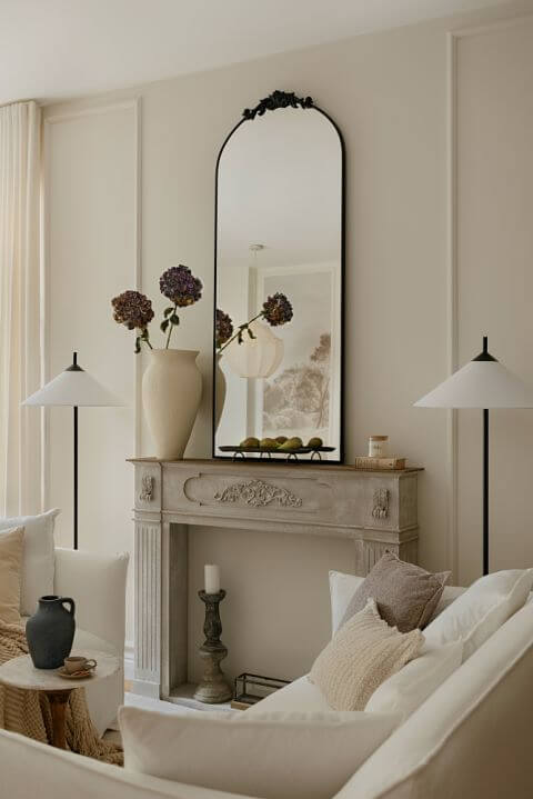 kaszmirowy salon aranżacja