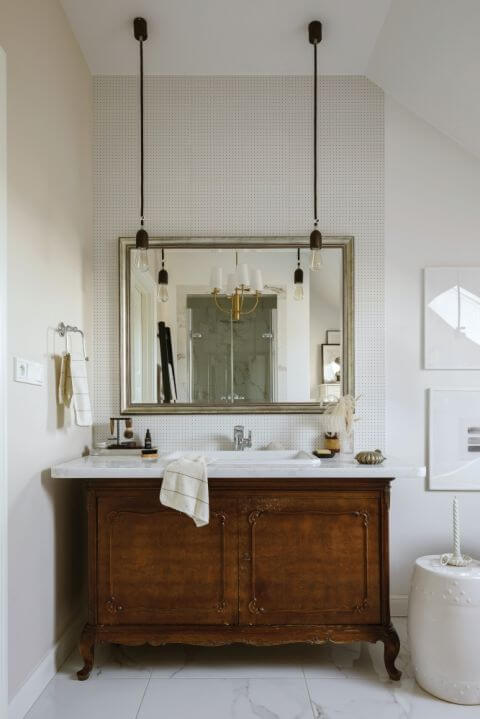 styl modern country łazienka