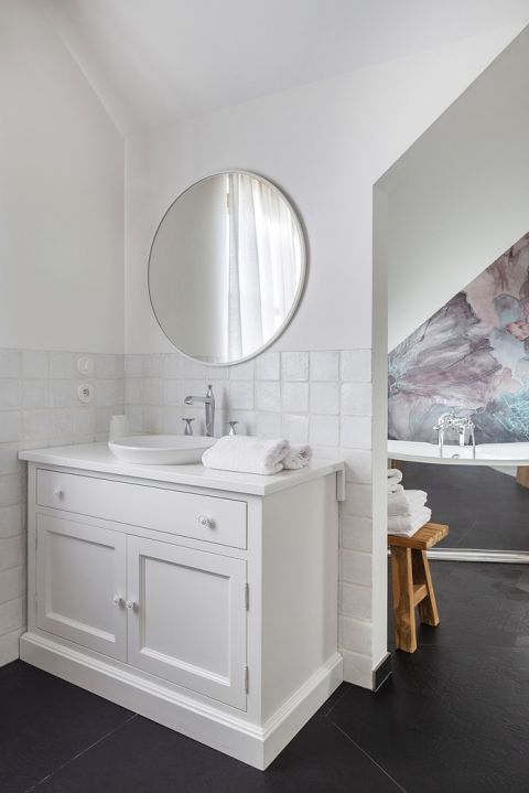 łazienka w stylu rustykalnym nowoczesnym