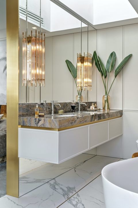 elegancka łazienka w mieszkaniu w bloku