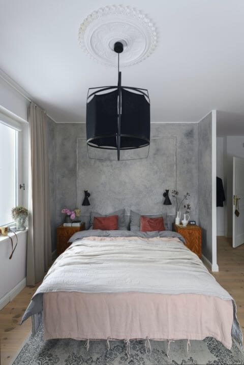 sypialnia w stylu loft