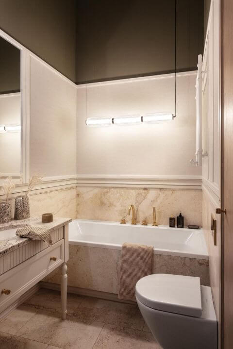 elegancka łazienka styl klasyczny z loftowym