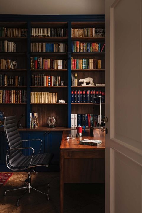 przedwojenny szyk w gabinecie i domowym biurze