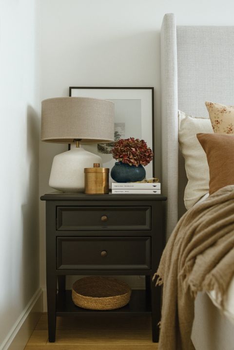 mieszkanie w stylu naturalnym sypialnia