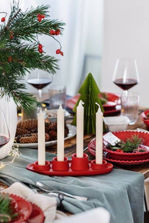 ozdoby na stół na wigilię i boże narodzenie