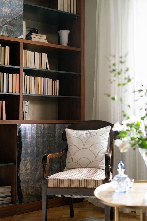 biblioteka w salonie