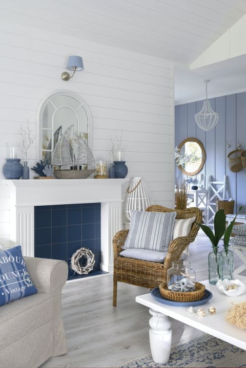 salon w stylu hamptons