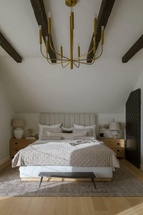 sypialnia w stylu modern country