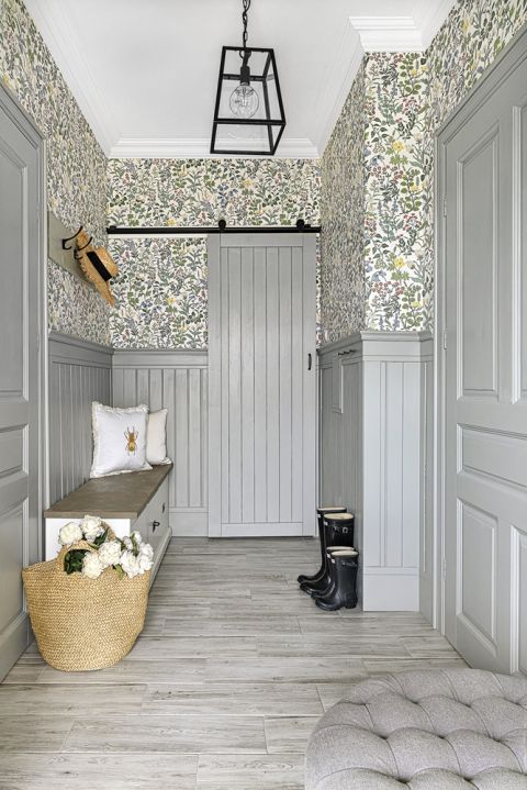 szary przedpokój hol wiatrołap